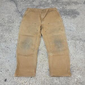 Carhartt Double Knee Pants Size 40x30 Distressed Workwear Made in USA